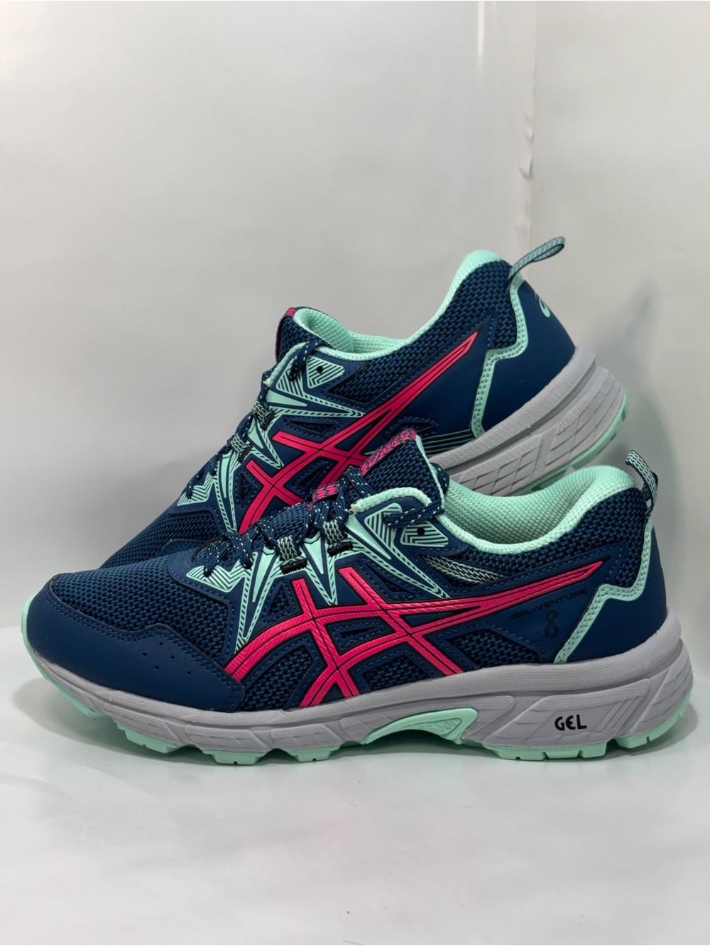 Asics Gel-Venture 8 Women's Size 8.5 Wide Shoes Mako Blue/Pink Glow Running Shoe